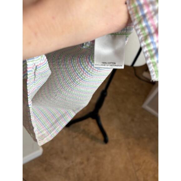 Daniel Cremieux Classics Shirt Mens Pastel Striped Seersucker Button Up Shirt L - Picture 5 of 6